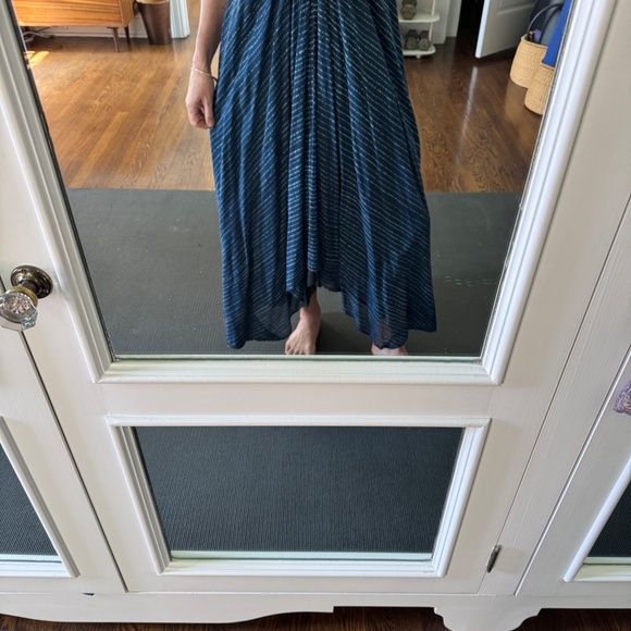 Tilla Indigo with stripe pattern spaghetti strap sundress - Picture 4 of 6